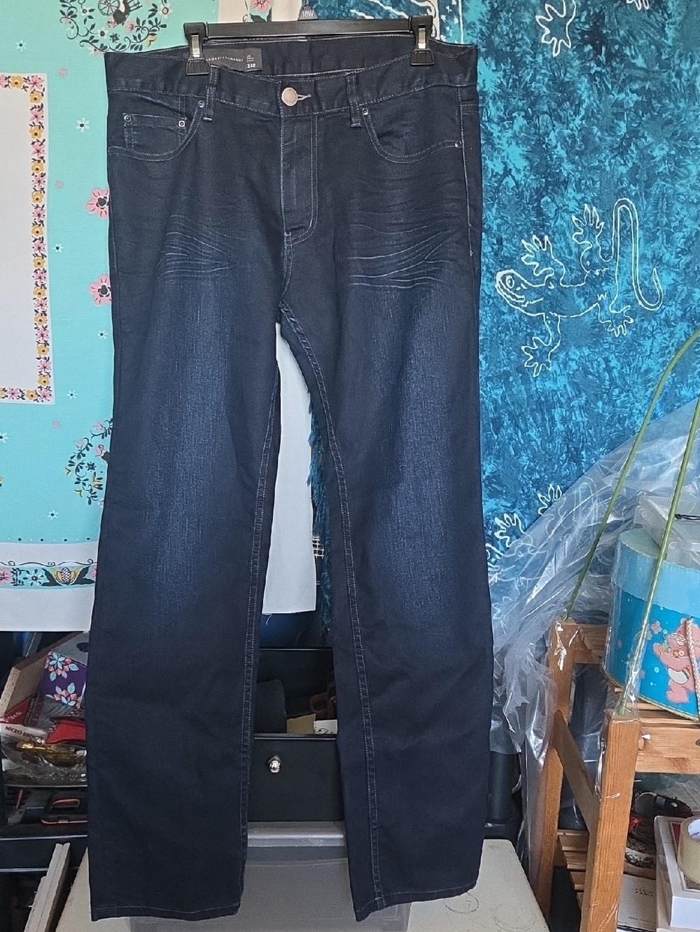 Armani Exchange Men's Dark Blue Straight Jeans